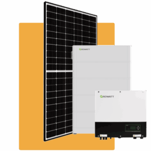 Photovoltaikanlage mit PV Modul, Batteriepeicher und Wechslerichter