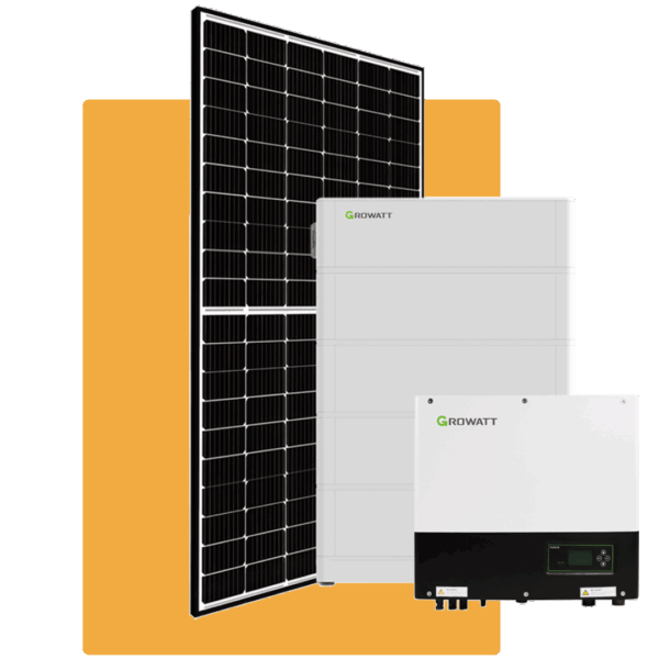 Photovoltaikanalge mit PV Modul, Batteriepeicher und Wechslerichter