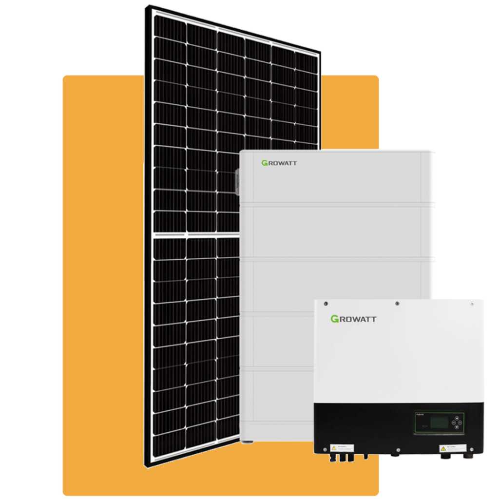 Photovoltaikanalge mit PV Modul, Batteriepeicher und Wechslerichter