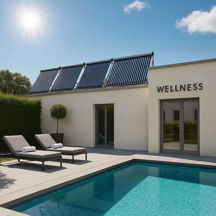 Röhrenkollektor Wellnessbereich in Kaprun in Salzburg