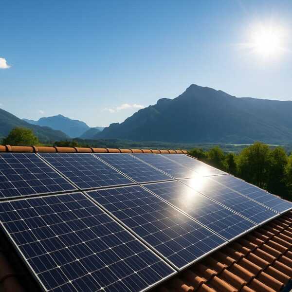 Photovoltaikanlage auf Hausdach in Tirol